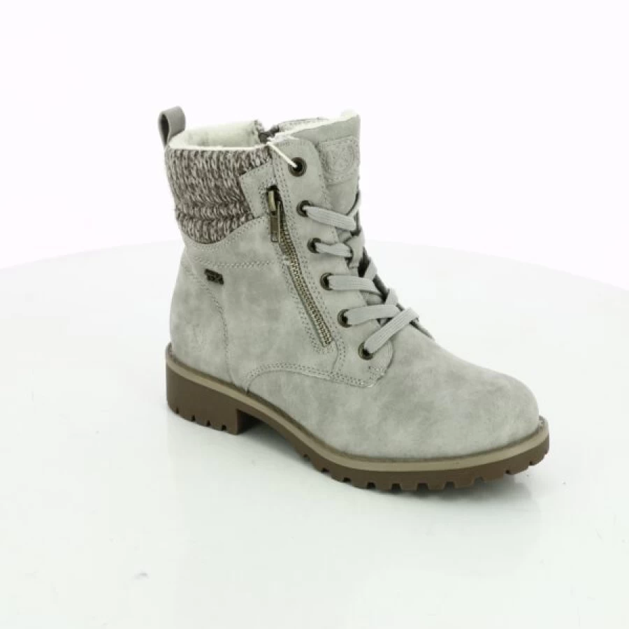 Kevin Women's Indigo Taupe Ankle Boots - Stylish Casual Bottine Booties