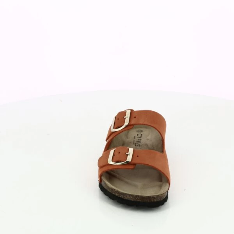 "Kevin Orange Cypress Slippers for Men & Women – Comfortable House Shoes"