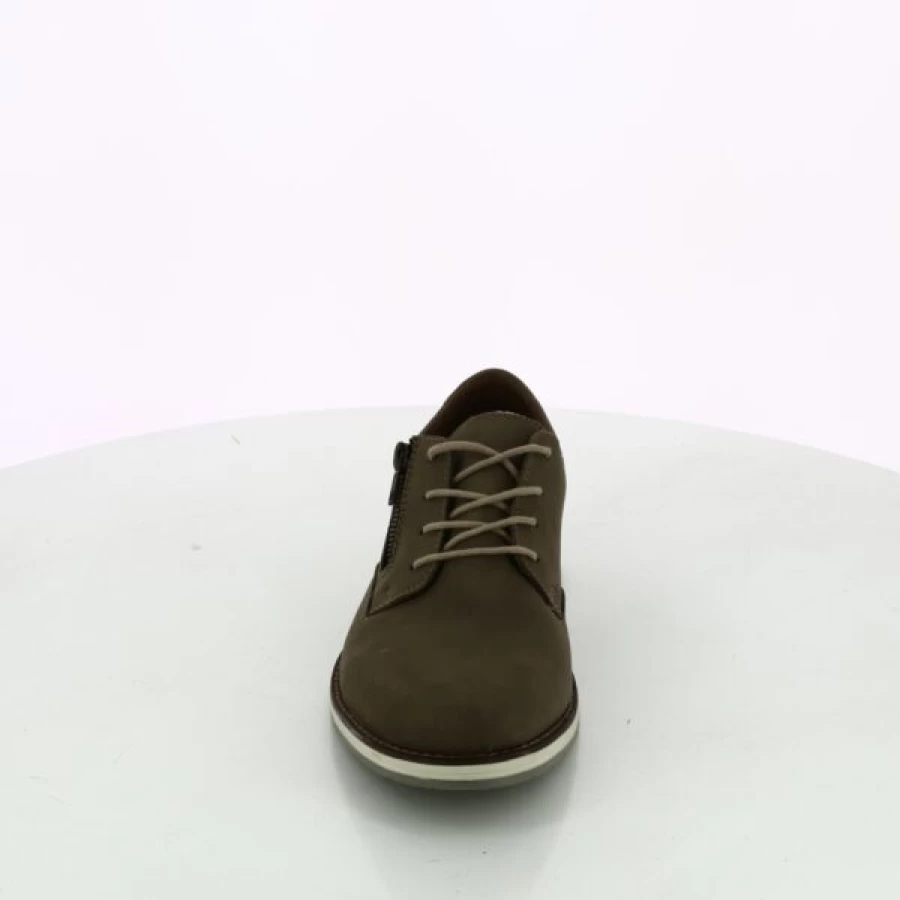 Kevin Men's Taupe Leather Lace-Up Casual Shoes Comfortable Walking Footwear