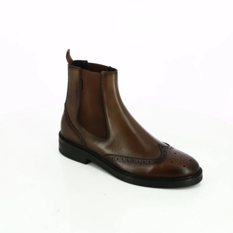 Kevin Cognac Leather Boots for Men - Stylish Ankle Boots Scapa Design