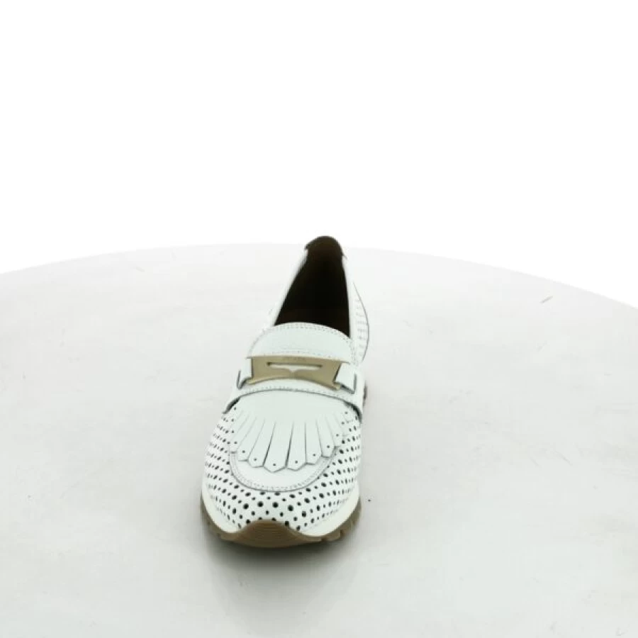 Kevin White Loafers - Classic Moccasin Style for Men & Women