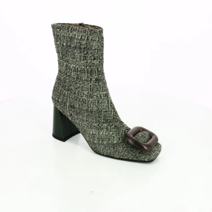 Kevin Women's Green Ankle Boots - Chunky Heel, Comfortable & Stylish Fall Footwear