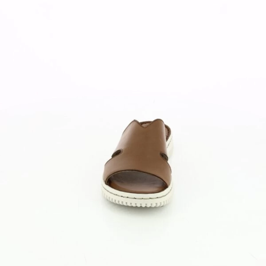 Kevin Handmade Genuine Leather Cypress Slippers in Rich Cognac Brown - Premium Comfort House Shoes for Men & Women