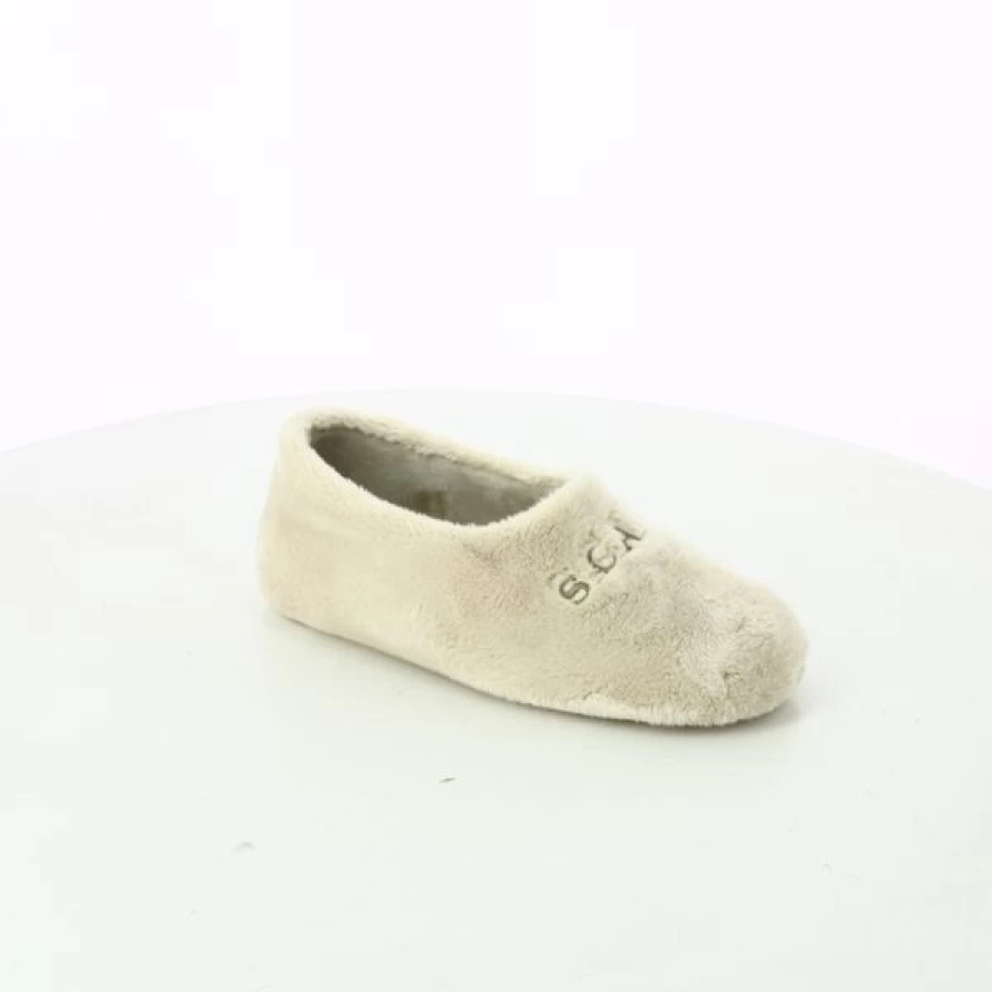 Kevin Scapa Comfortable Beige Slippers for Men and Women - Soft Indoor House Shoes