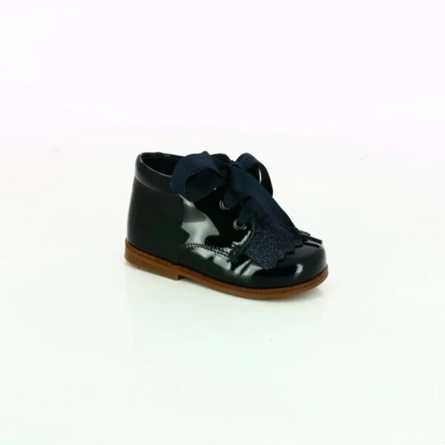 Kevin Blue Leather Ankle Boots for Women - Clarys Boots Bottines Style