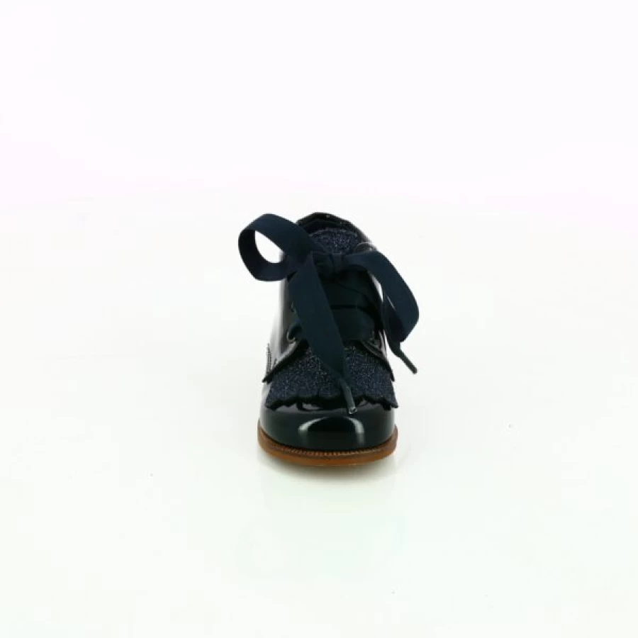 Kevin Blue Leather Ankle Boots for Women - Clarys Boots Bottines Style
