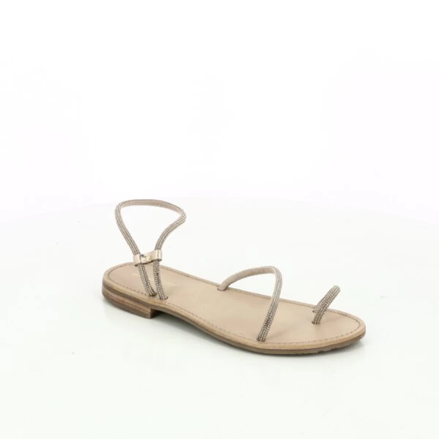 Kevin Women's Gold Les Tropeziennes Sandals – Luxury Leather Summer Slides