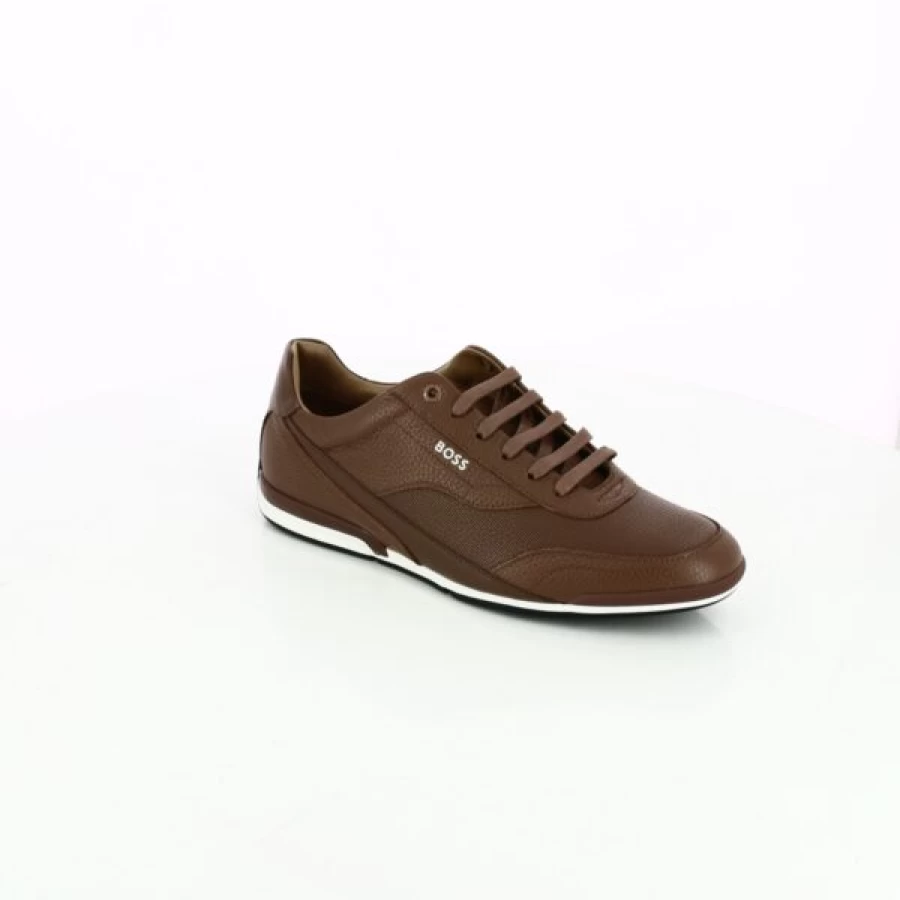 Kevin Men's Cognac Leather Sneakers - Casual Comfortable Fashion Shoes