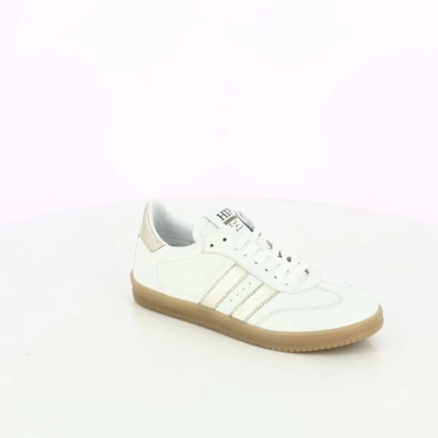 Kevin Women's White Lace-Up Hip-Hop Sneakers - Stylish Streetwear Shoes