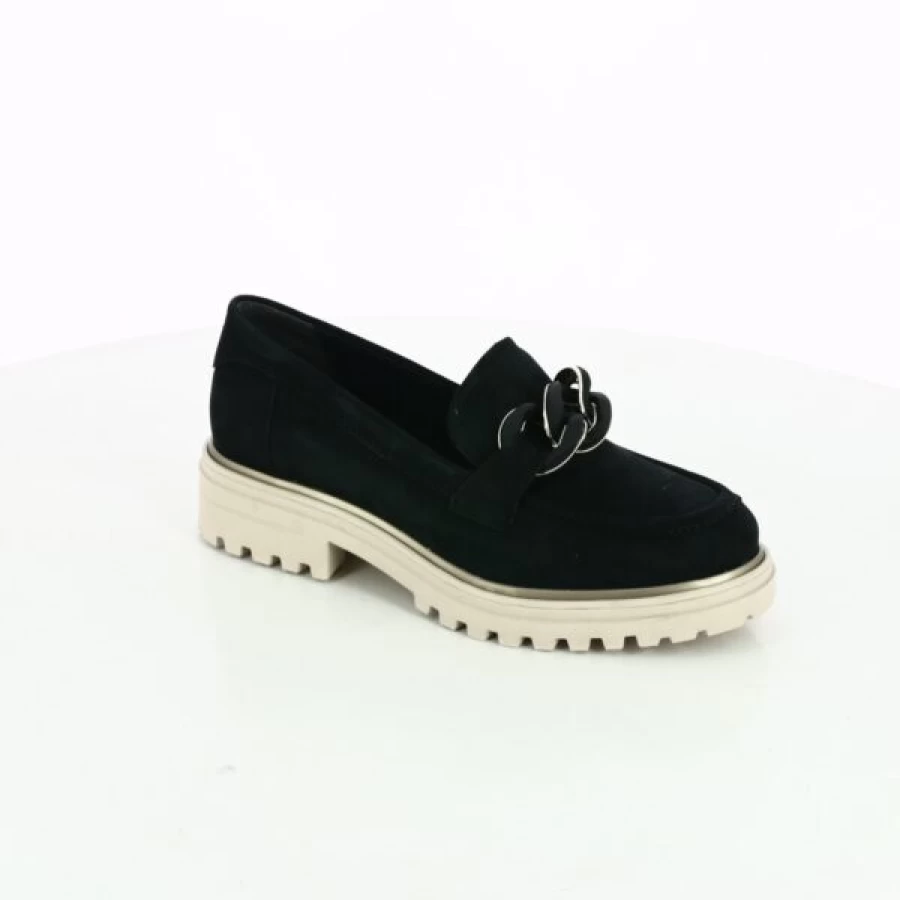 Kevin Blue Loafers for Women - Comfortable Moccasin Style Slip-On Shoes