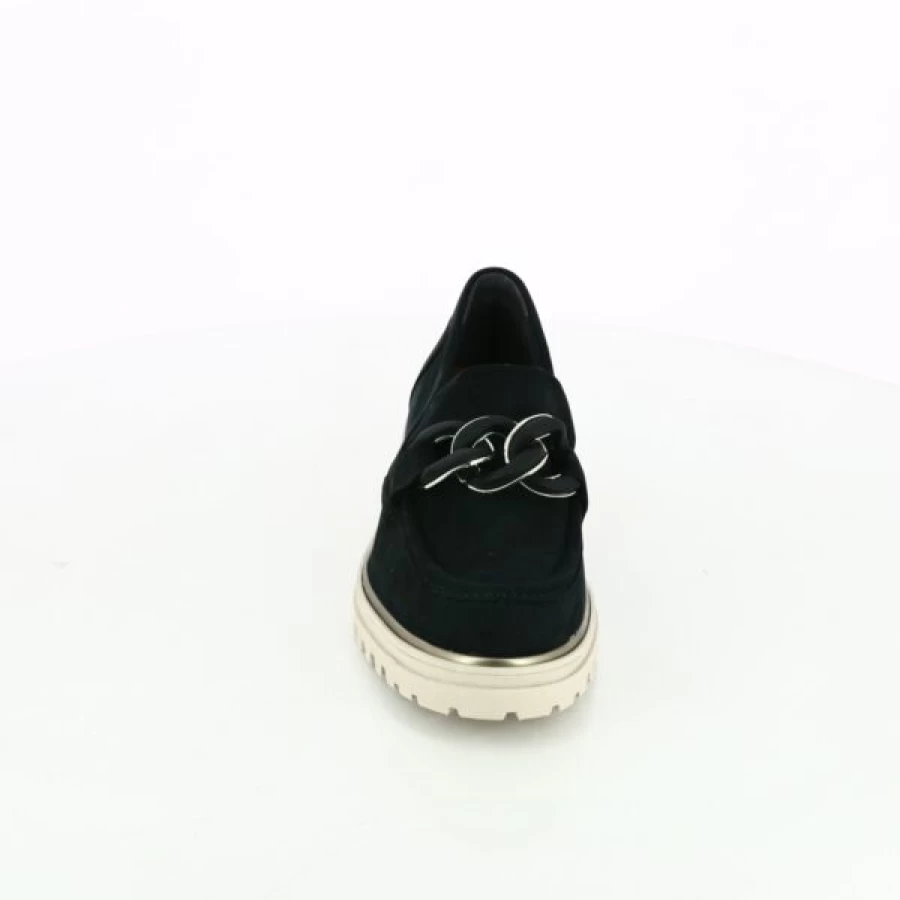 Kevin Blue Loafers for Women - Comfortable Moccasin Style Slip-On Shoes