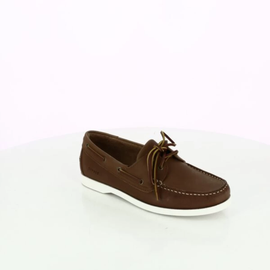 Kevin Men's Cypres Cognac Leather Boat Shoes for Comfort & Style