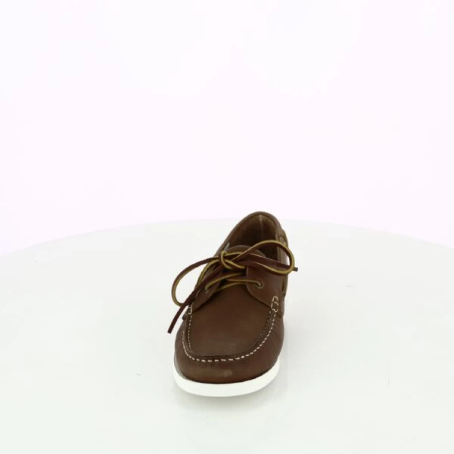Kevin Men's Cypres Cognac Leather Boat Shoes for Comfort & Style