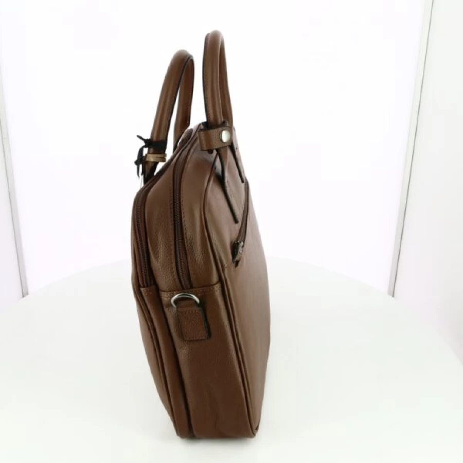 Kevin Etrier Leather Cognac Handbag - Premium Designer Shoulder Bag for Women