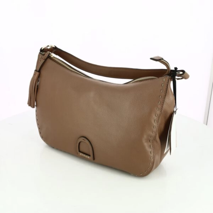 Kevin Cognac Leather Handbag – Stylish Etrier Design for Women