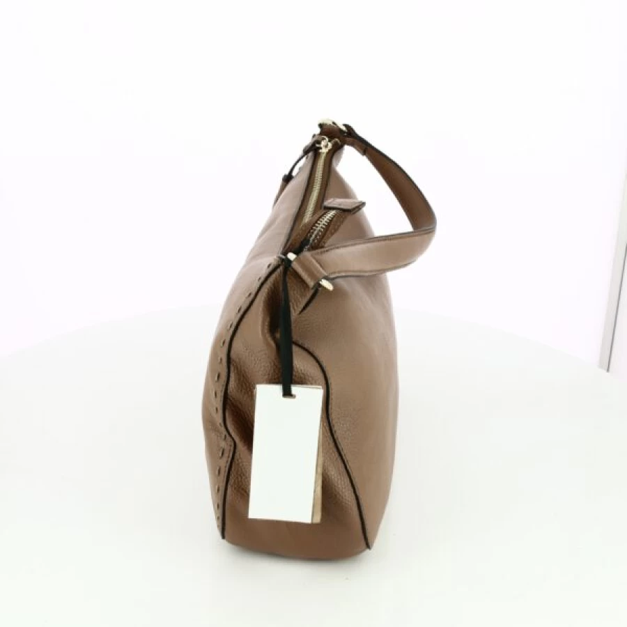 Kevin Cognac Leather Handbag – Stylish Etrier Design for Women