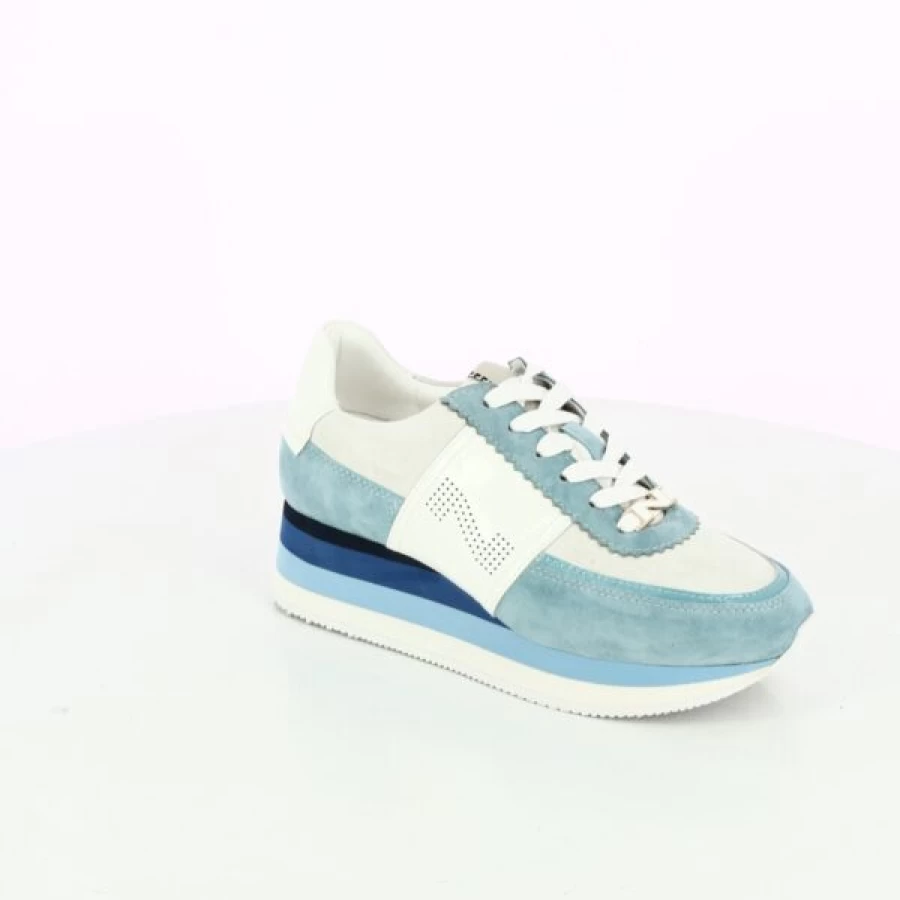 Kevin Baume Blue Sneakers - Men's Casual Basketball Shoes