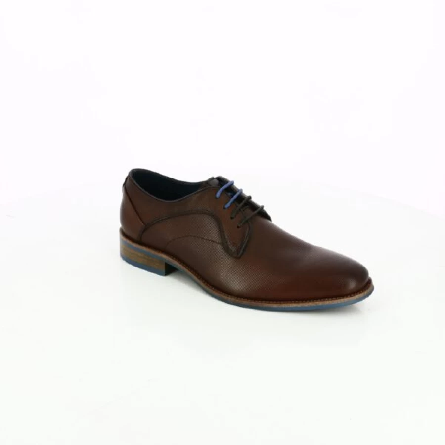 Kevin Cognac Leather Lace-Up Shoes - Handcrafted Cypres Style for Men
