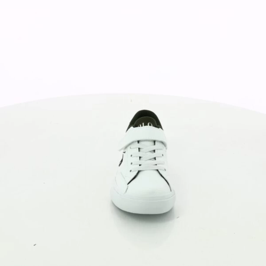Kevin White Hook and Loop Sneakers for Men - Casual Comfort Velcro Shoes