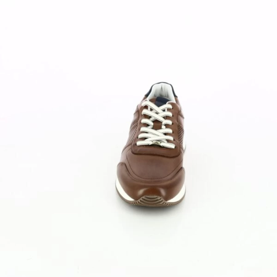 Kevin Ambitious Cognac Leather Sneakers for Men - Premium Comfort & Style