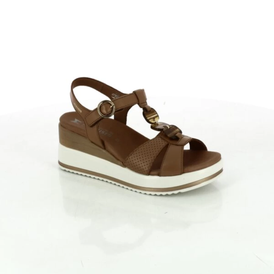 Kevin Comfort Leather Sandals for Men - Cognac Brown Casual Summer Footwear