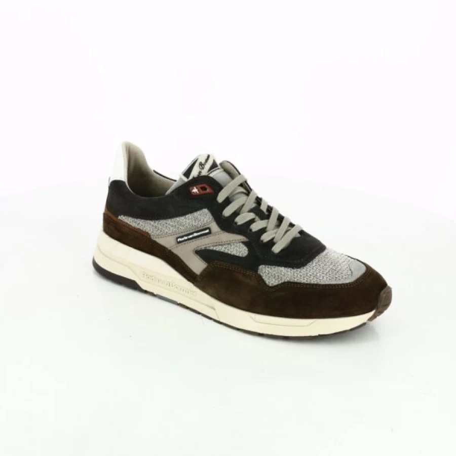 Kevin Cognac Leather Sneakers - Men's Casual Shoes - Floris Van Bommel Style