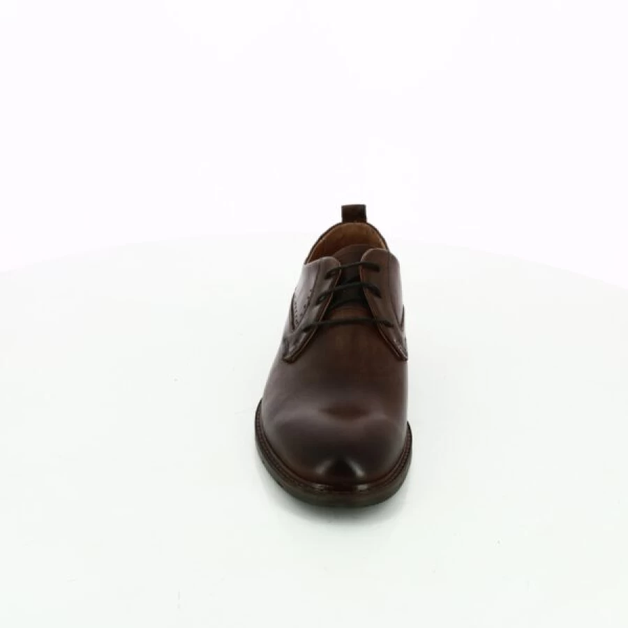 Kevin Cognac Leather Lace-Up Dress Shoes for Men - Classic Formal Oxford Style