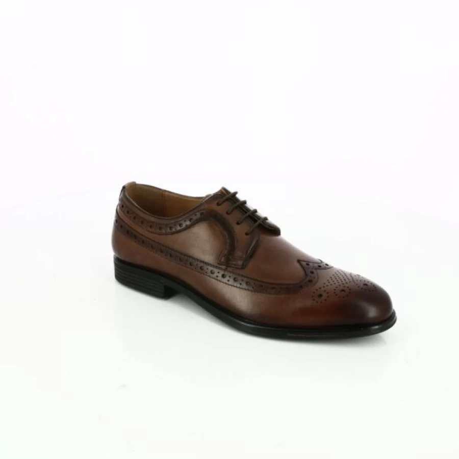 Kevin Men's Cognac Leather Lace-Up Dress Shoes - Classic Daniel Kenneth Style Oxfords