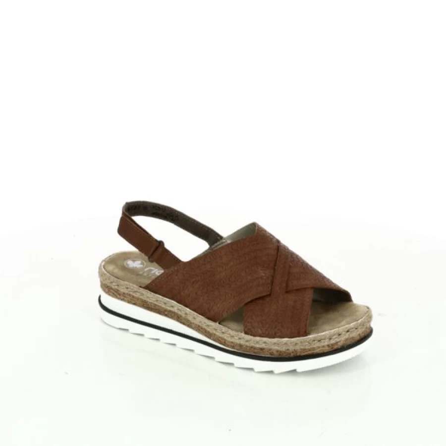 Kevin Cognac Leather Sandals for Men & Women | Comfortable & Stylish Rieker Design