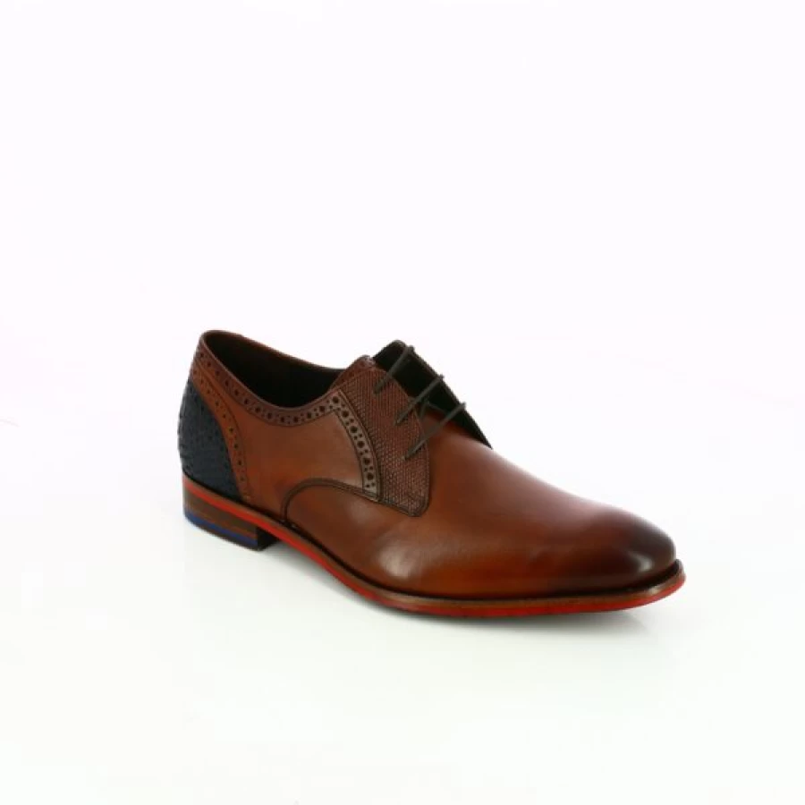 Kevin Cognac Leather Lace-up Dress Shoes for Men – Classic Formal Footwear
