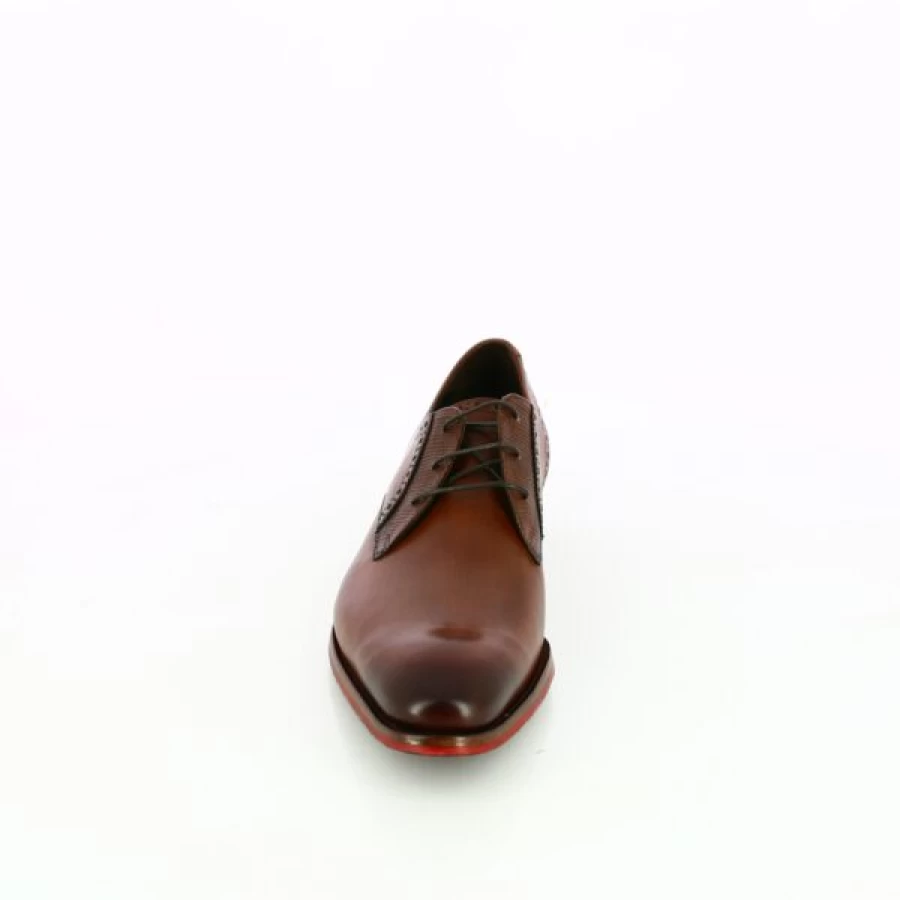 Kevin Cognac Leather Lace-up Dress Shoes for Men – Classic Formal Footwear