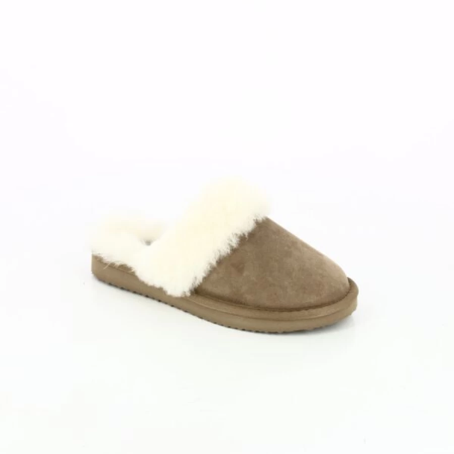Kevin Handmade Genuine Leather Cypress Slippers in Rich Cognac Brown
