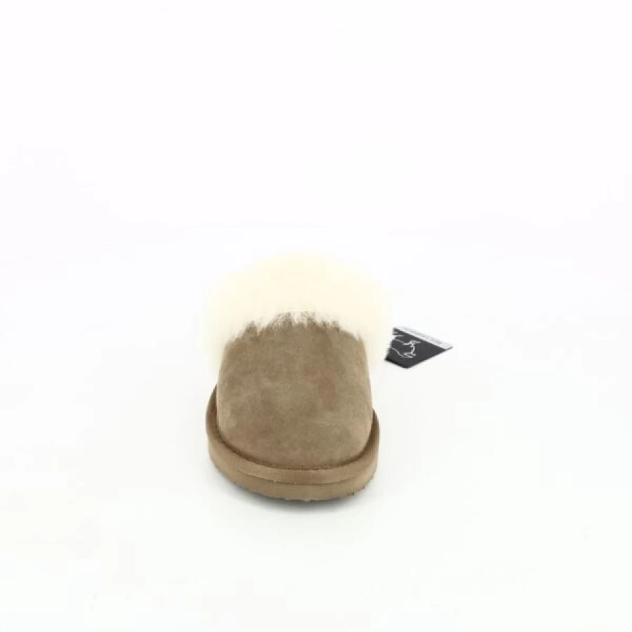 Kevin Handmade Genuine Leather Cypress Slippers in Rich Cognac Brown