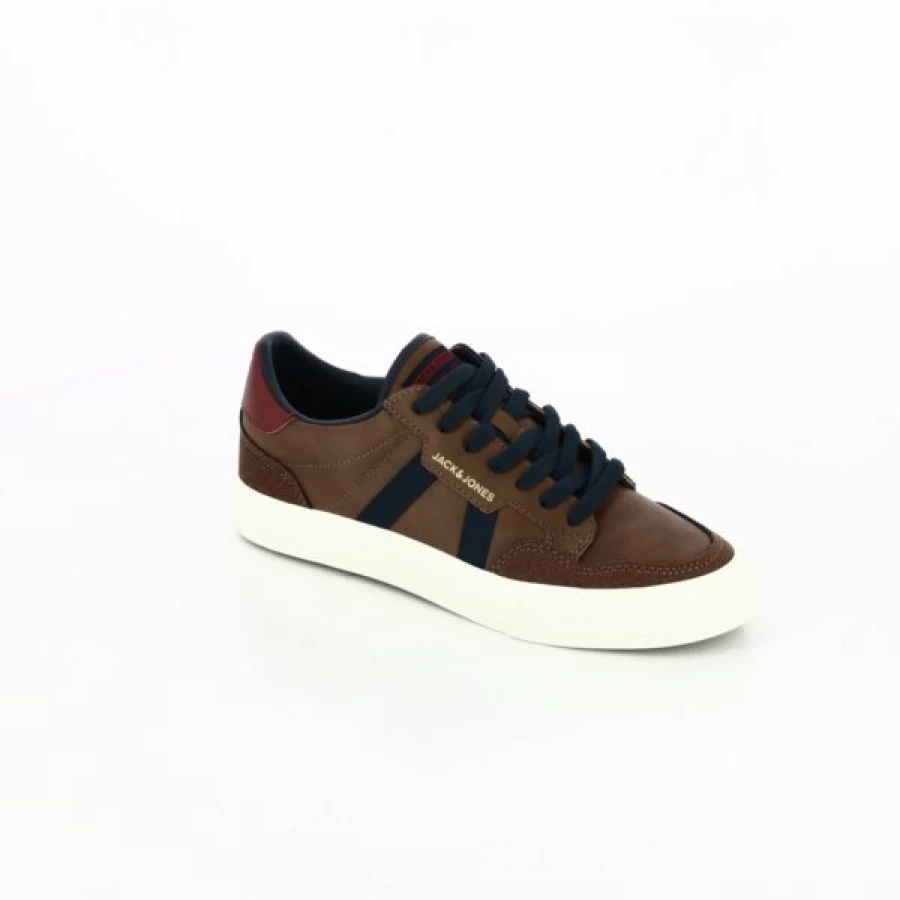 Kevin Men's Cognac Leather Sneakers - Casual Comfortable Walking Shoes