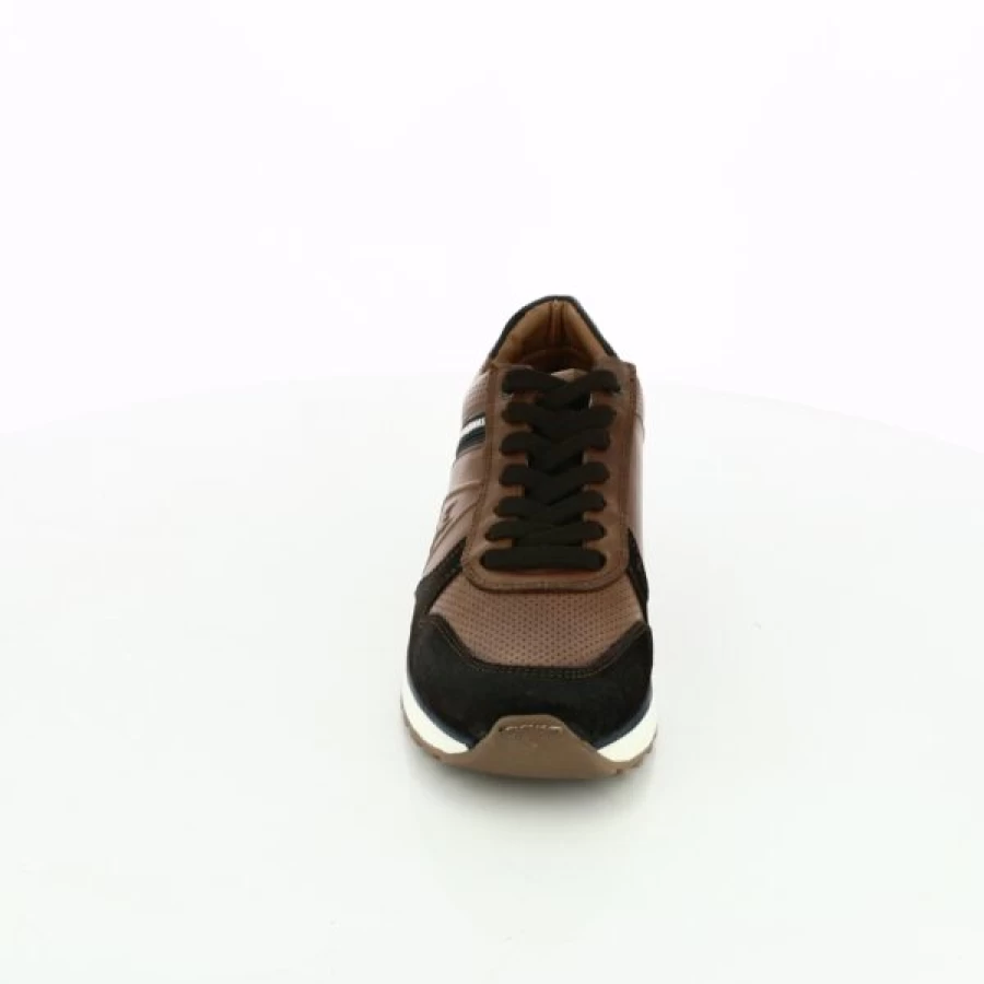 Kevin Cognac Leather Sneakers for Men - Stylish Casual Shoes