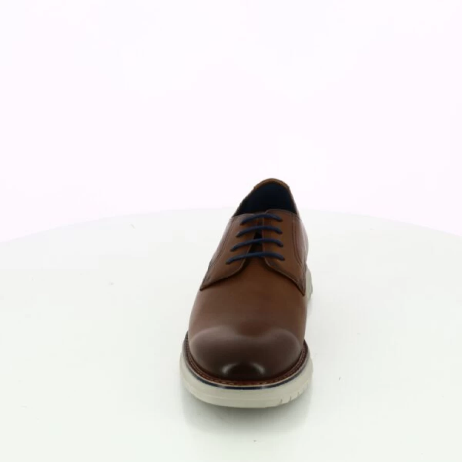 Kevin Cognac Leather Lace-Up Dress Shoes for Men - Premium Cypres Style Oxfords