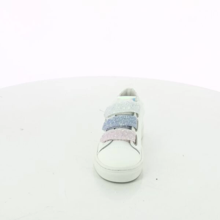 Kevin Little David White Velcro Sneakers for Boys - Comfortable Kids Athletic Shoes