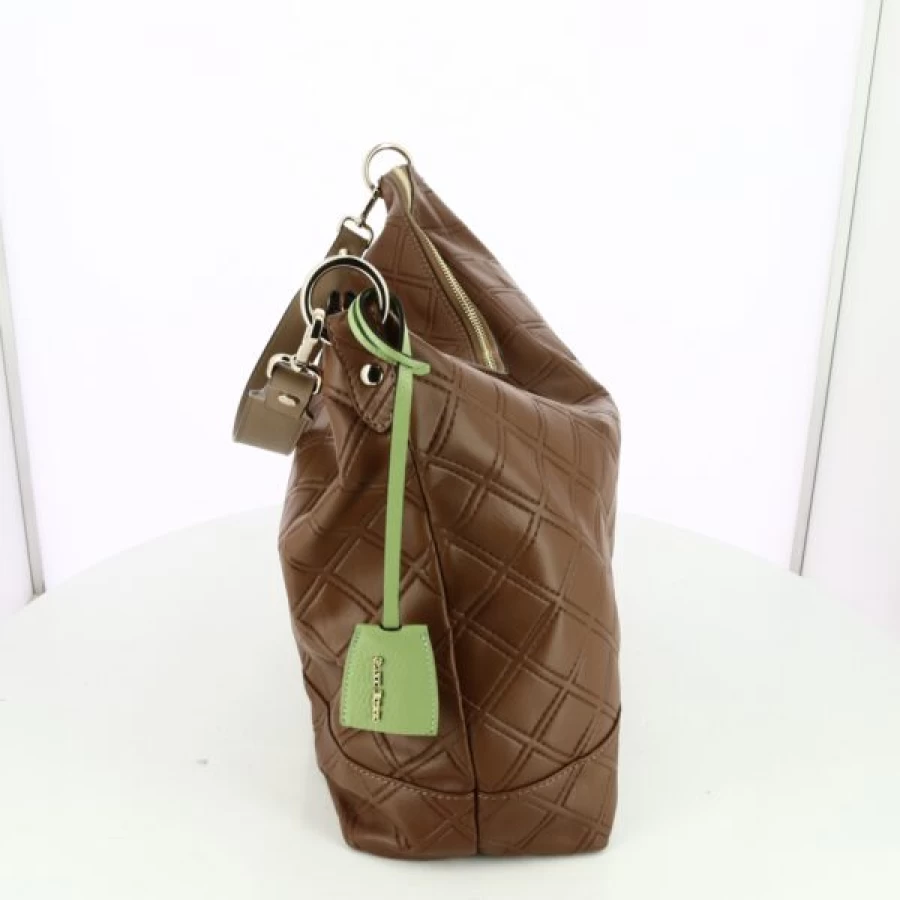 Kevin Handbags for Women - Elegant Cognac Leather Purse - Carol Design Crossbody Bag
