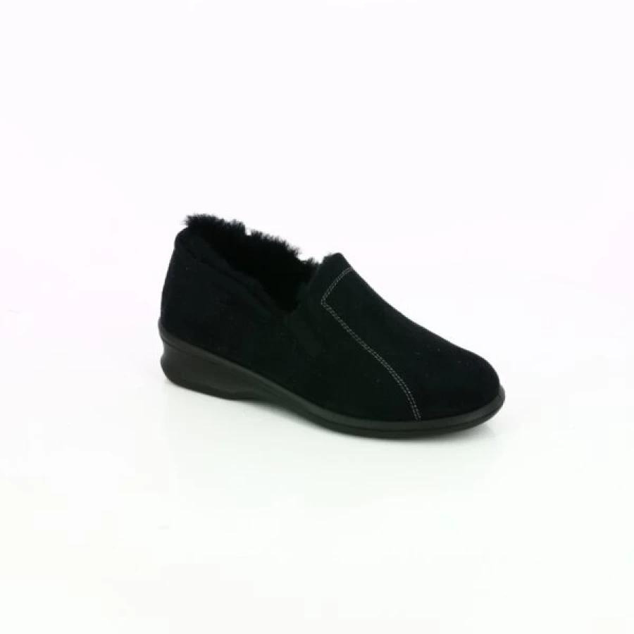 Kevin Men's Comfortable Black Slippers - Soft Rohde Indoor Slides