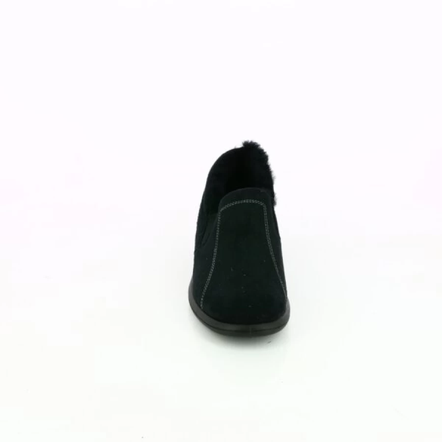 Kevin Men's Comfortable Black Slippers - Soft Rohde Indoor Slides