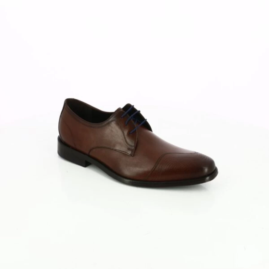 Kevin Cognac Leather Lace-up Dress Shoes for Men – Classic Formal Footwear