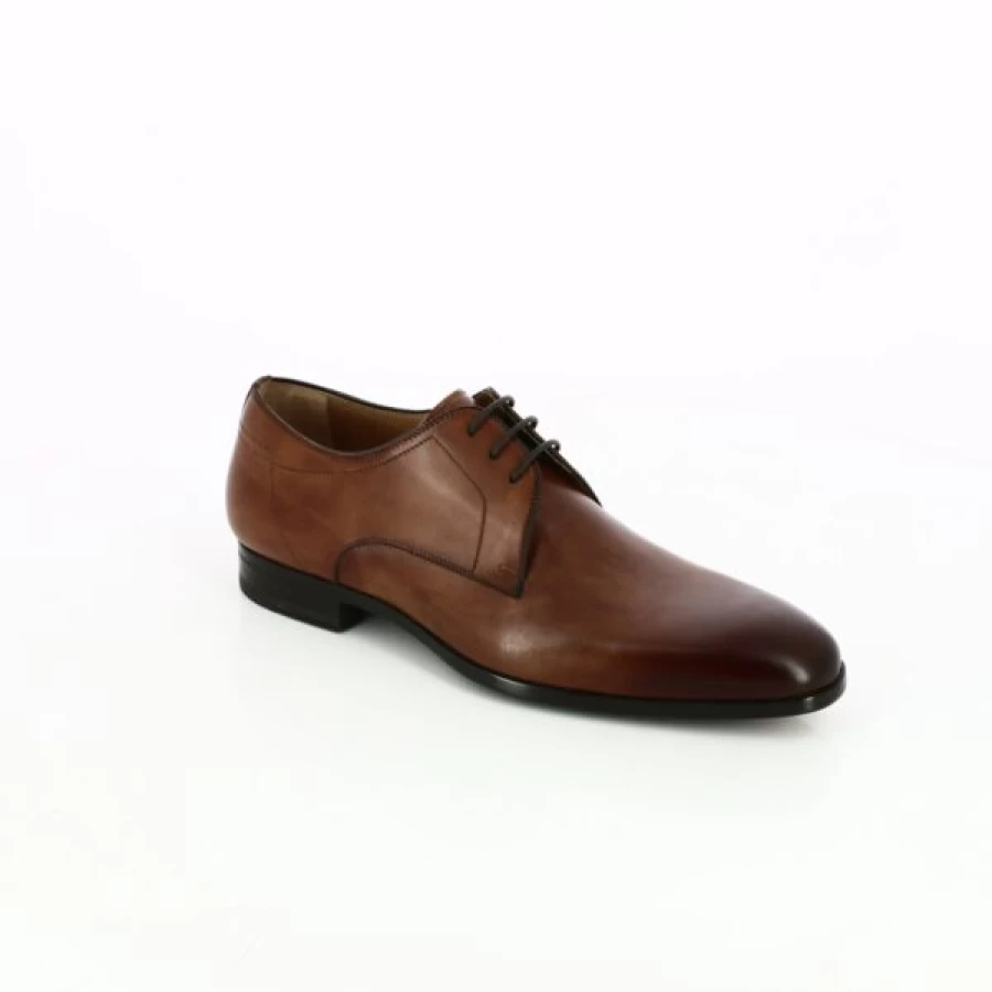 Kevin Cognac Leather Lace-Up Dress Shoes for Men – Classic Formal Oxfords