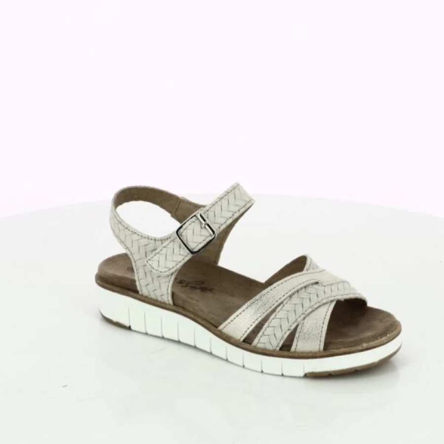 "Kevin Women's Beige Cypress Sandals – Comfortable Leather Slide Sandals for Summer"
