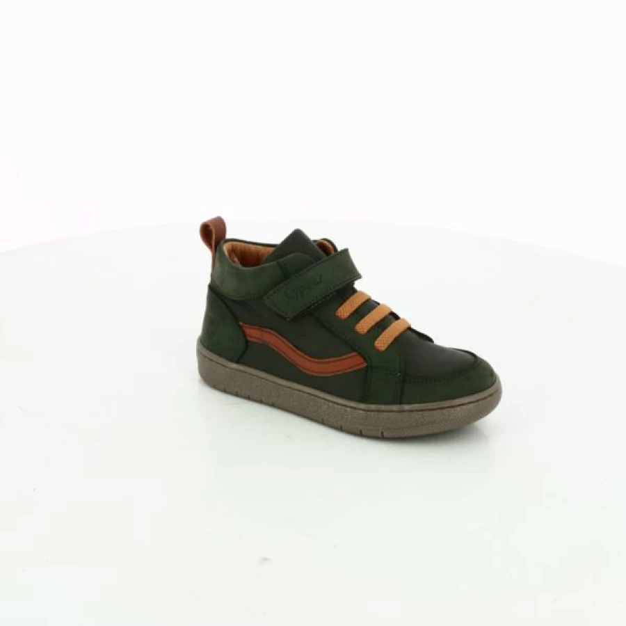 Kevin Cypres Green Leather Boots for Men - Waterproof Ankle Boots, Comfortable Outdoor Hiking Shoes
