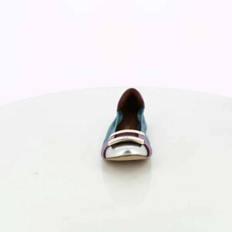 Kevin Blue Crinkle Ballerina Shoes for Women - Comfortable & Stylish Dance Footwear