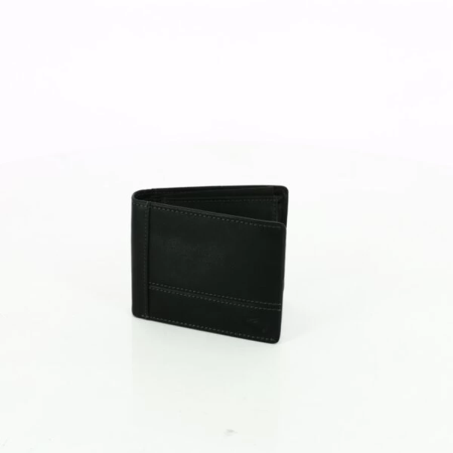 Kevin Genuine Leather Men's Wallet - Slim Bifold RFID Blocking Wallet for Men - Premium Black Leather Wallet
