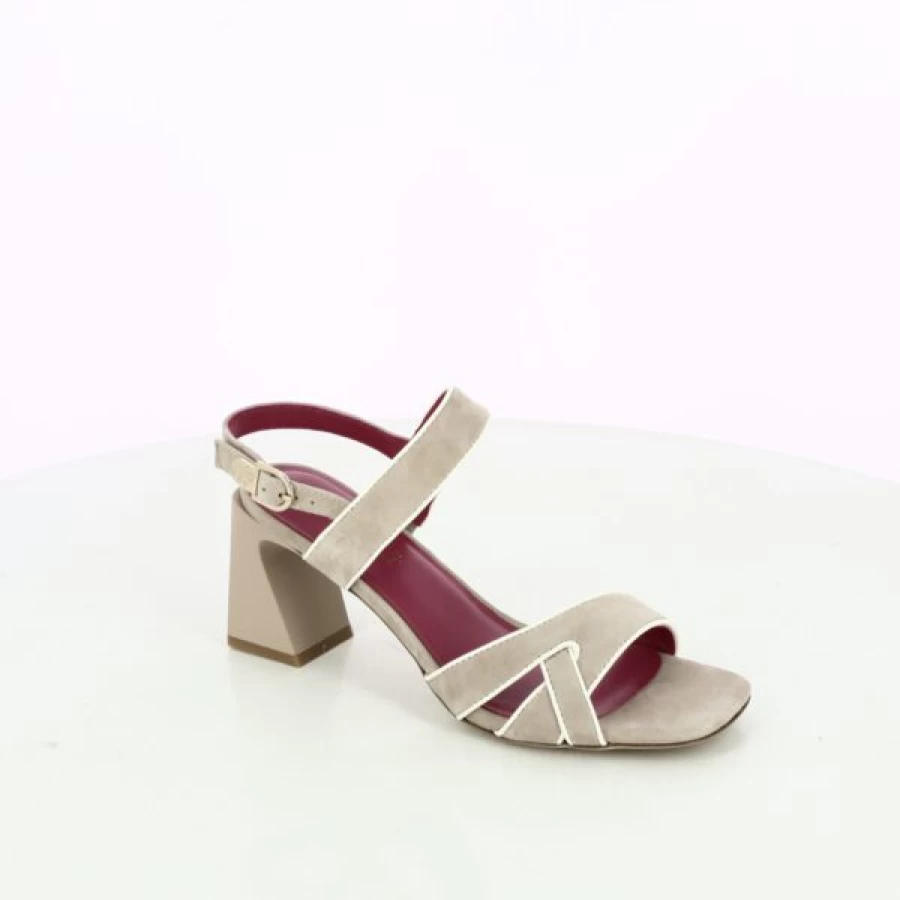 Kevin Taupe Leather Sandals for Women - Elegant Casual Footwear by Olivier Strelli