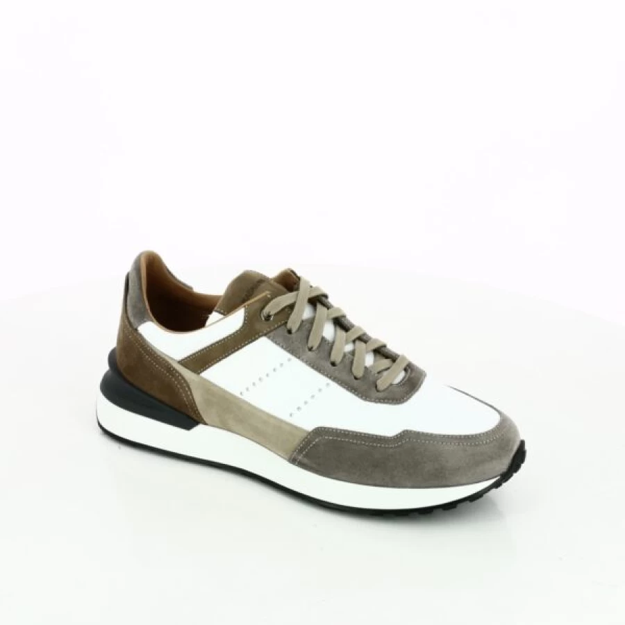 Kevin Men's Taupe Leather Lace-up Dress Shoes Classic Formal Oxfords