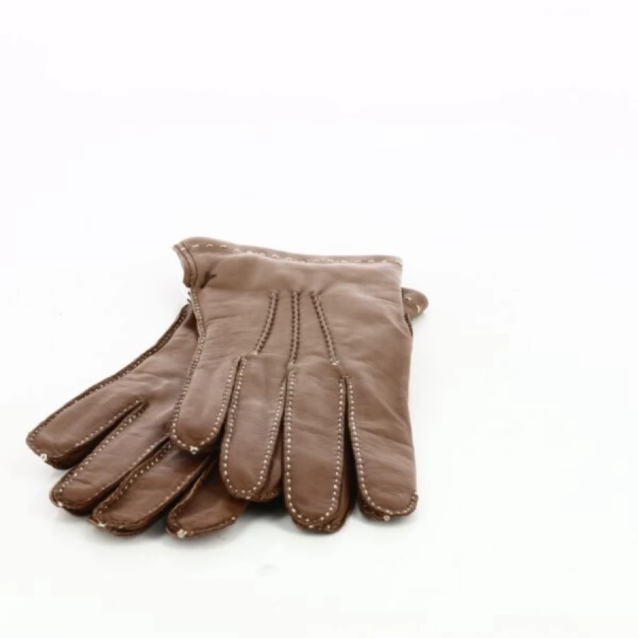 Kevin Cognac Leather Gloves & Hats Set - Premium Men's Accessories