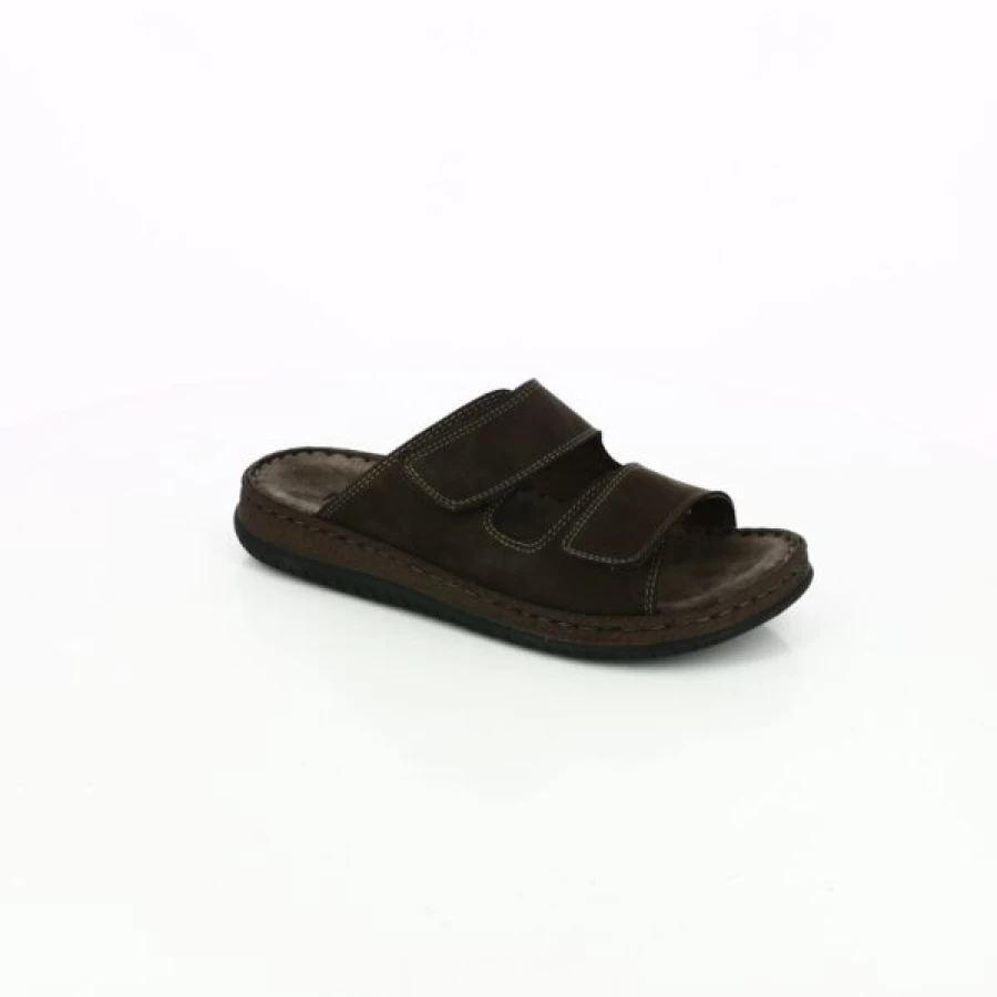 "Kevin Comfortable Red and Brown Slippers for Men and Women"